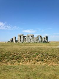 Stonehenge against blue sky