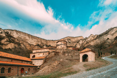 View of fort against cloudy sky