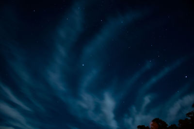 Low angle view of star field at night