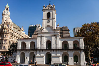 View of buildings against sky in city