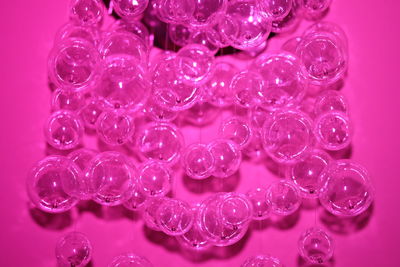 Close-up of bubbles over water