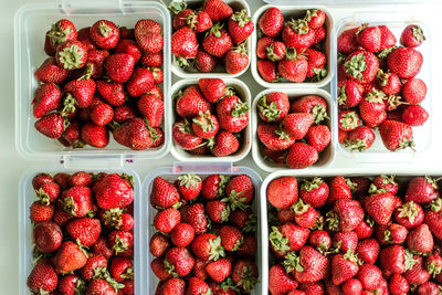 Full frame shot of strawberries