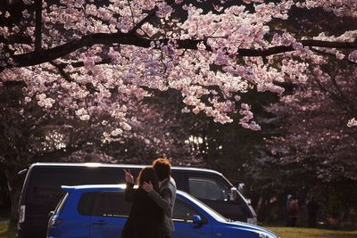 Woman sitting in park