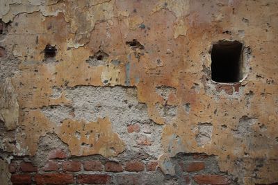 Close-up of weathered wall