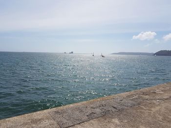 Scenic view of sea against sky