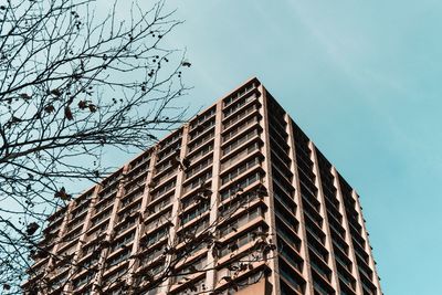 Low angle view of building against clear sky