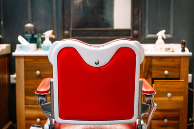 Styling chair at salon