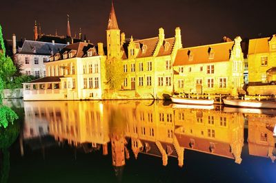 Reflection of buildings in river