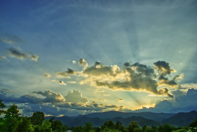 Low angle view of dramatic sky