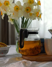 Close-up of vase on table