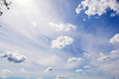 Low angle view of clouds in sky