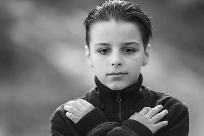 Close-up portrait of boy