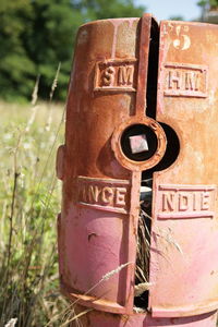 Close-up of rusty metal