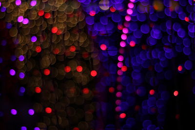 Defocused image of illuminated lights