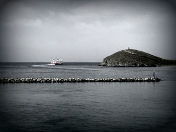 Sailboat in sea