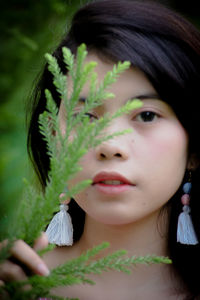 Close-up portrait of a girl