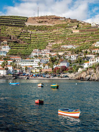 Boats in sea