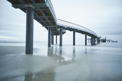 Pier over sea against sky