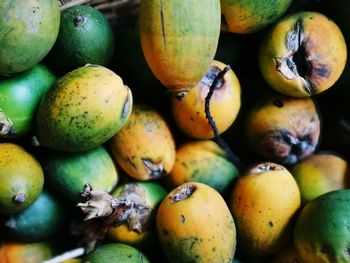 Full frame shot of apples for sale in market