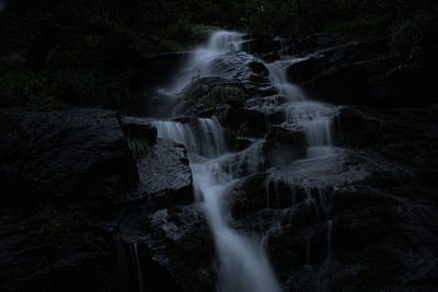 Scenic view of waterfall