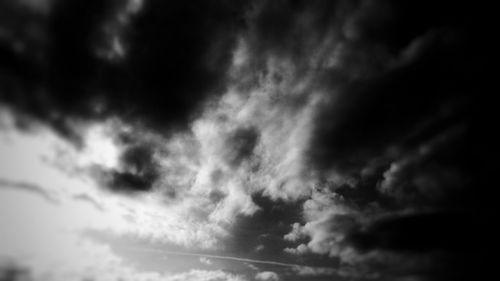 Low angle view of storm clouds in sky