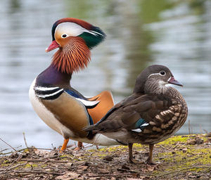 Close-up of mallard duck