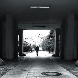 Full length of woman walking on walkway