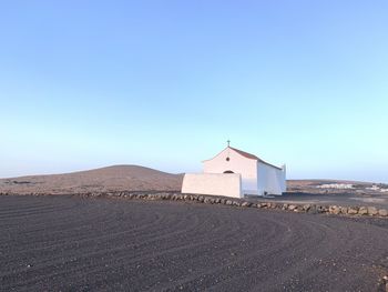 Building against clear sky