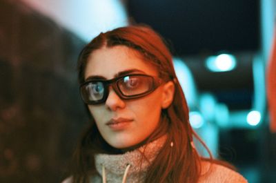 Close-up portrait of young woman