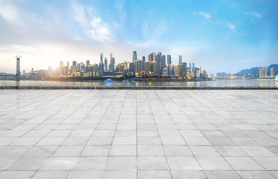 View of city buildings against sky