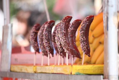 Banana desserts for sale in market