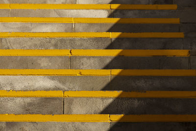 Side view of stairs with shadow
