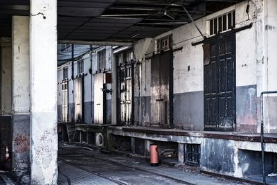 View of abandoned railroad tracks