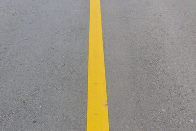 High angle view of zebra crossing on road