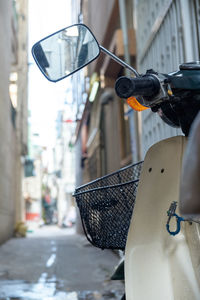 Close-up of motorcycle