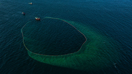 High angle view of sea