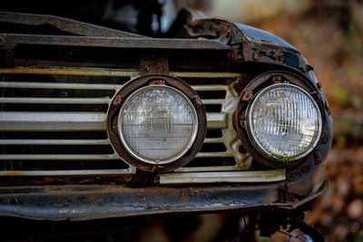 Close-up of vintage car