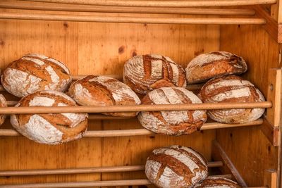 Close-up of bread on table at store