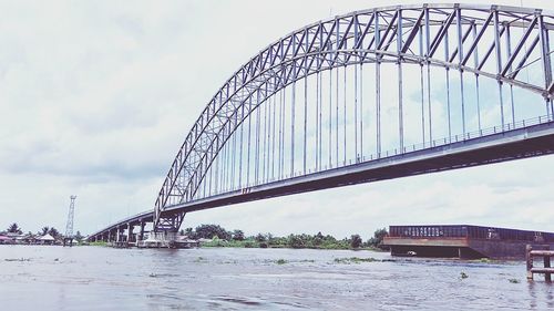 Bridge over river against sky