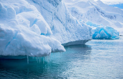 Scenic view of frozen sea