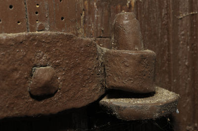 Close-up of old rusty wood