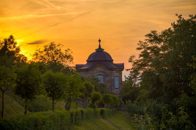 Cathedral against sky during sunset