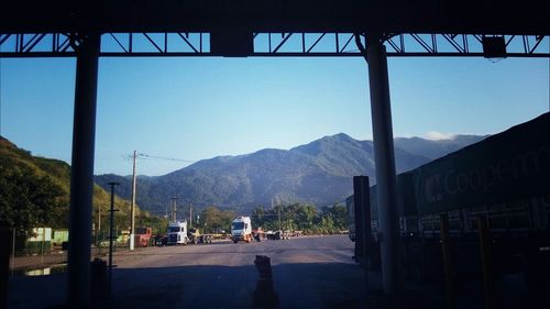 Road leading towards mountains