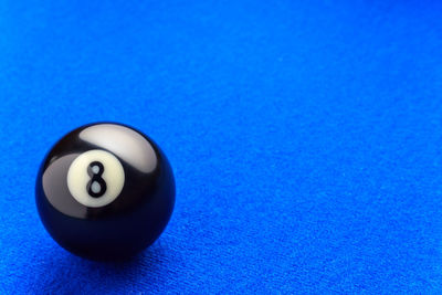 High angle view of ball on table