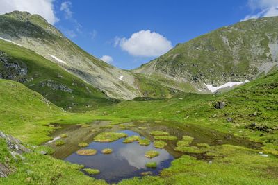 Low angle view of mountain against sky