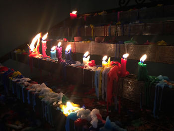 View of candles