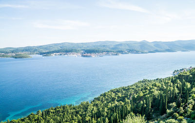 Scenic view of sea at orebic