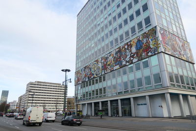 Low angle view of buildings against sky