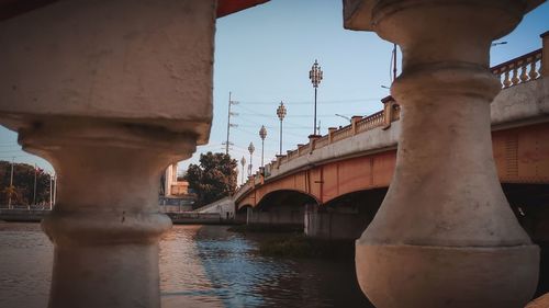 Arch bridge over river