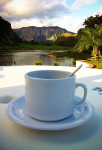 Close-up of coffee cup